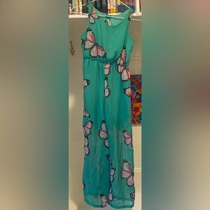 Rare Editions adorable green butterfly romper